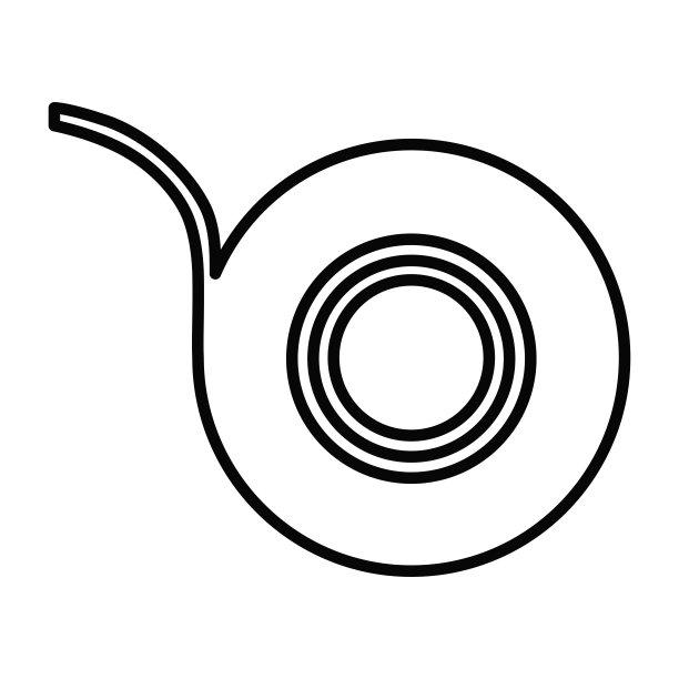 胶带图标。绝缘胶带是一种用于缠绕电线和电缆以实现电气绝缘的消耗性材料。图片下载