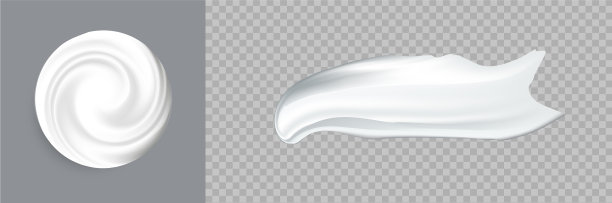 设置现实的化妆膏涂抹白色图片下载