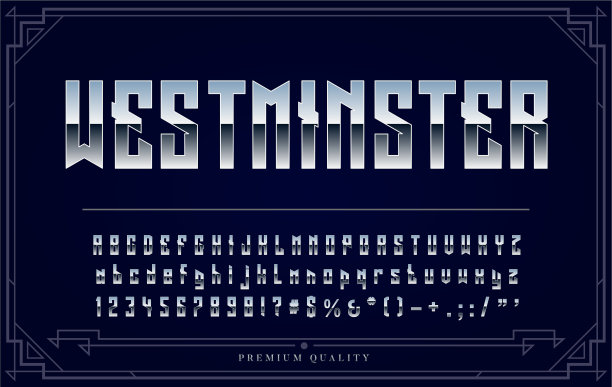 银色或铬金属字体图片下载