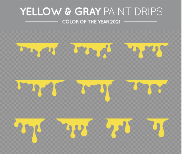 黄色和灰色的油漆滴定液滴图片下载