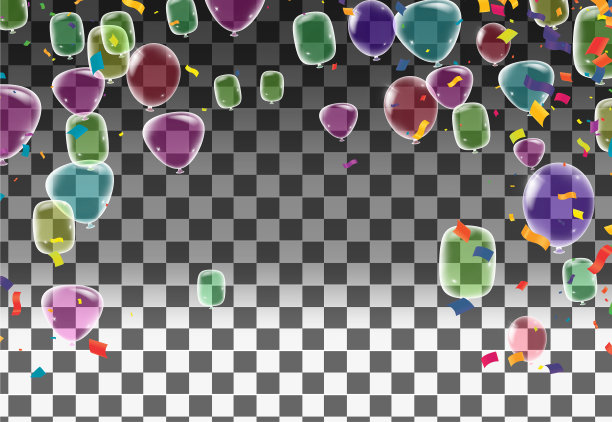 透明气球缤纷庆典图片下载