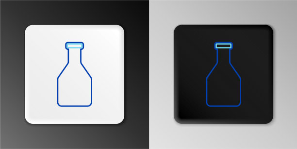 Line番茄酱瓶图标孤立在灰色图片下载