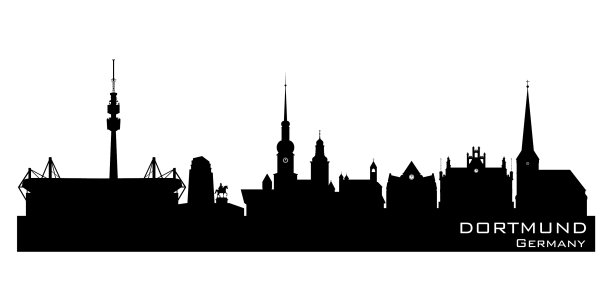 德国多特蒙德城市轮廓线图片下载
