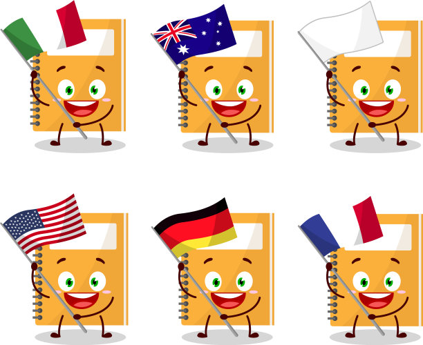 橙色学习书卡通人物带来图片下载