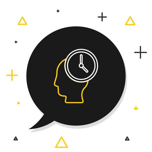 线时间管理图标隔离在白色图片下载