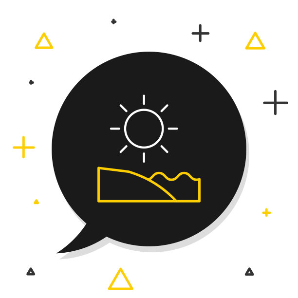 线海滩图标孤立的白色背景图片下载