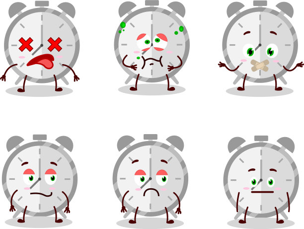 没有表情的闹钟卡通人物图片下载