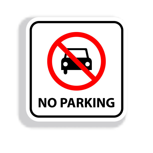 无停车或停车标志，矢量插图的平面设计，标志，网站，社交媒体，移动应用程序，ui插图图片下载