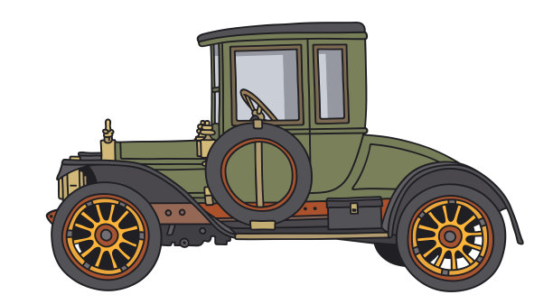 老式的绿色汽车图片下载
