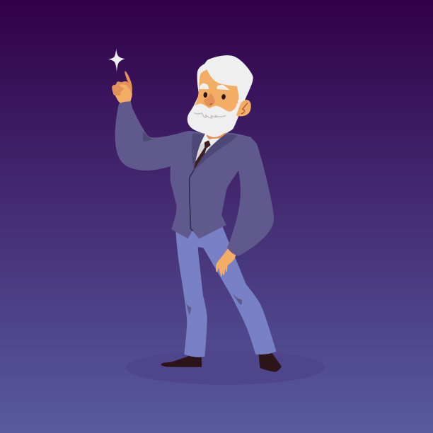 天文科学家，天文学者或天文学家的平面矢量插图孤立。图片下载