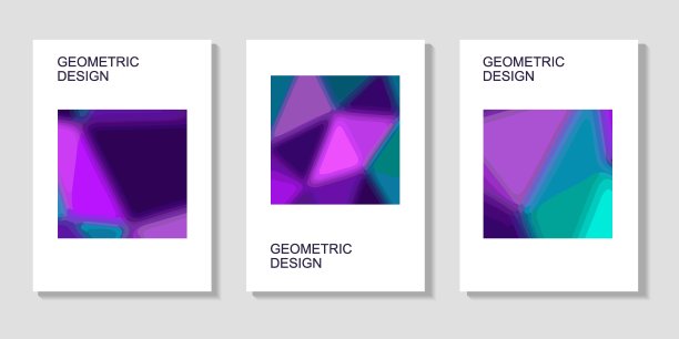 设置彩色模糊水晶几何矢量背景图片下载