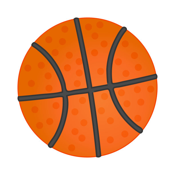 篮球孤立在白色背景上。闪亮的纹理篮球图标。图片下载