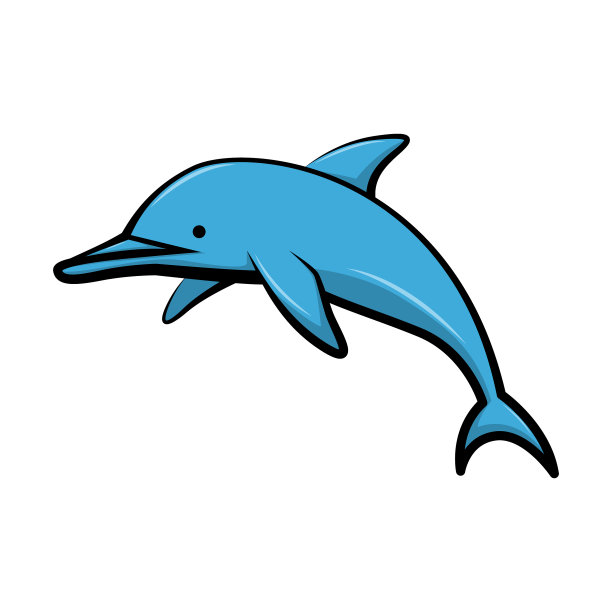 海豚的线条艺术图片下载