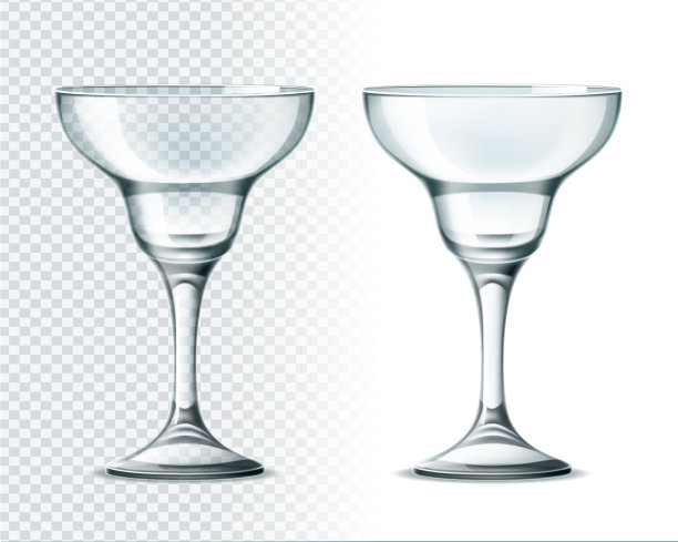 矢量3d玛格丽塔鸡尾酒杯的饮料图片下载
