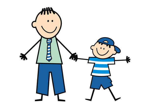 父子，矢量插图图片下载