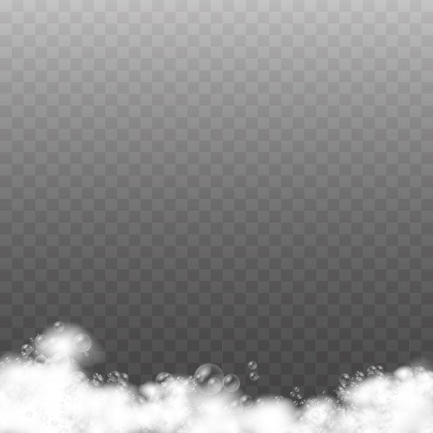 将洗发泡沫和肥皂泡在一起。图片下载