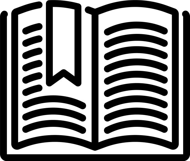 带书签的打开的书本图标图片下载