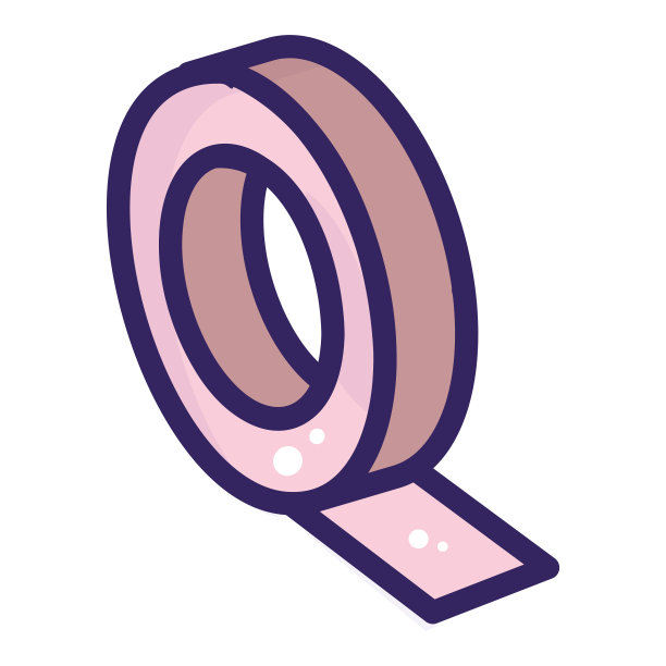 孤立的平面磁带图标学校供应图标图片下载