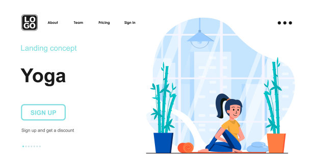 瑜伽网概念女人练习体式图片下载