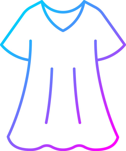 运动装渐变线性图标图片下载