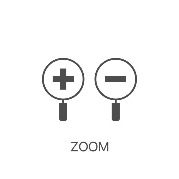 变焦矢量图标。放大搜索信号。平的时尚设计图片下载