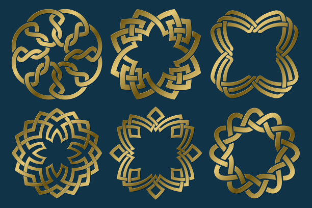 设置金色神圣符号抽象部落图片下载