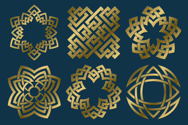 设置金色神圣符号抽象古代图片下载