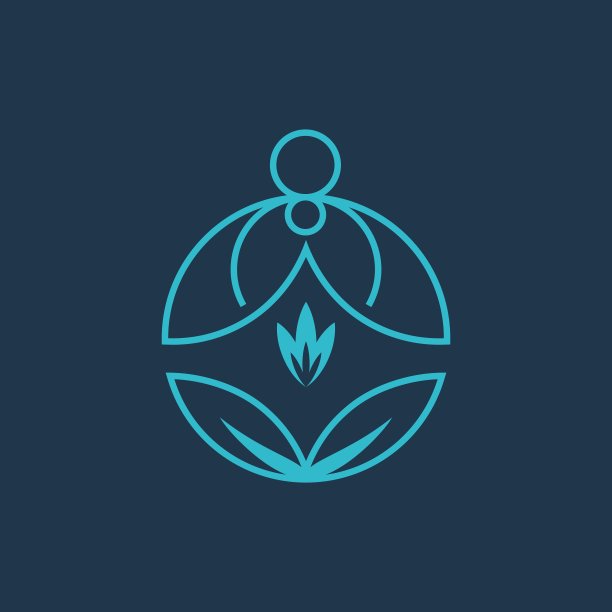 专业，现代，极简瑜伽冥想品牌线条艺术标志身份向量插图图片下载