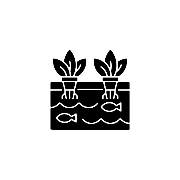 复合栽培黑色字形图标图片下载