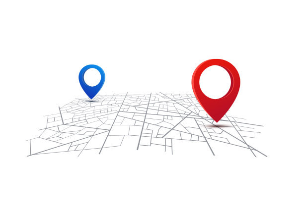 带图钉的GPS导航图图片下载