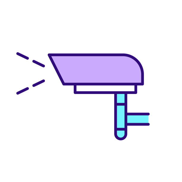 闭路电视摄像机RGB彩色图标图片下载