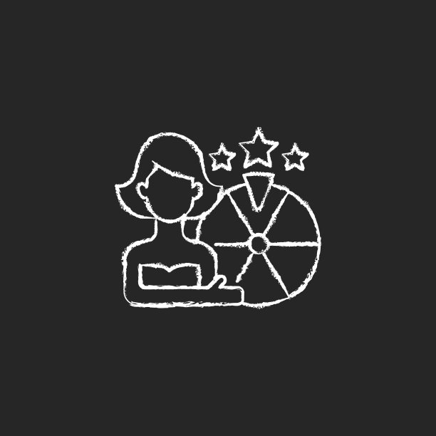 游戏显示粉笔白色图标在黑暗的背景图片下载