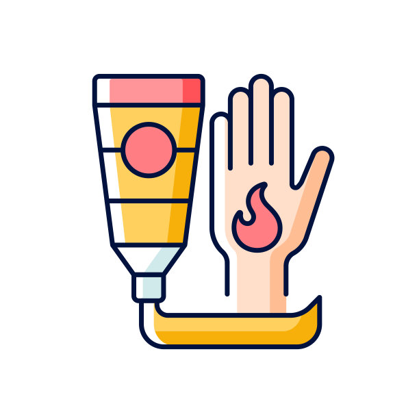 烧伤膏RGB颜色图标图片下载