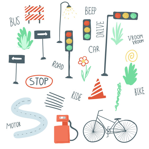 大集城市元素扁平化简单卡通图片下载