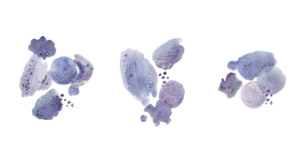 一套抽象的，手绘的极简主义点，飞溅。水彩画插图的海报，小册子，卡片的设计。图片下载