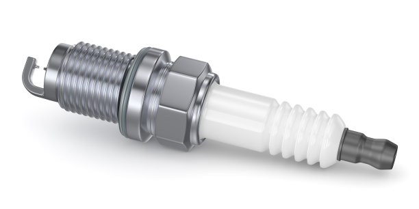 汽车发动机火花塞隔离在白色背景图片下载
