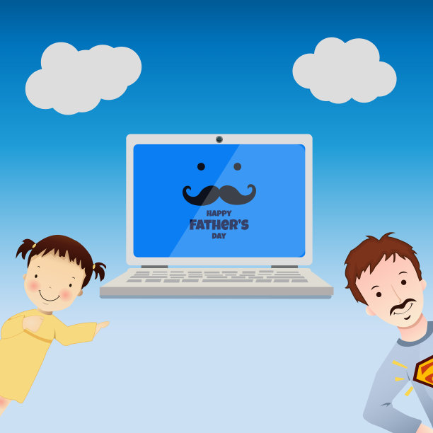 父亲节快乐贺卡设计图片下载