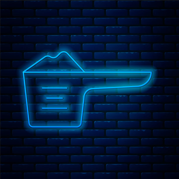 发光的霓虹线洗衣粉在计量图片下载