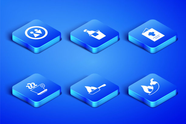 设置辣椒荚，厕所，煎锅，咖啡杯，香槟冰桶和食谱图标。向量图片下载