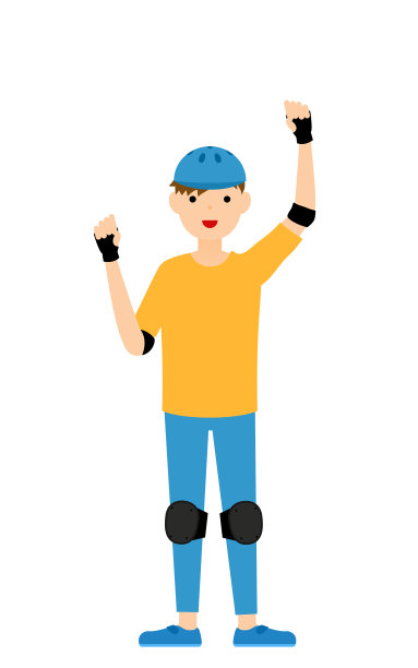 滑板男孩做了个大肚子的姿势图片下载