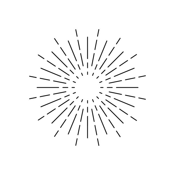 阳光图标。圆圈与爆发的太阳线。星星的火花和光芒。阳光的复古元素。日落或日出的图标。径向复古花环为创意框架和抽象的徽章。向量图片下载