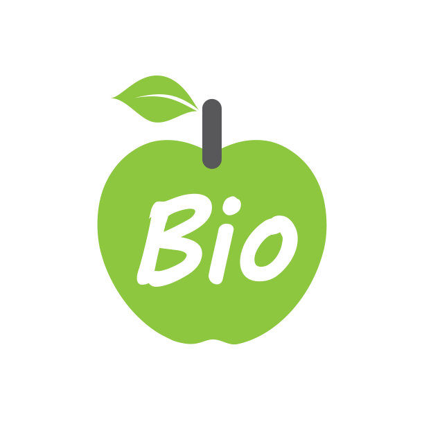 绿苹果，上面写着有机图片下载