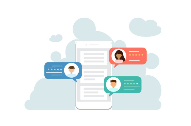 反馈客户意见的概念。人们评价产品和服务图片下载