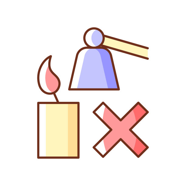 熄灭闪烁的蜡烛RGB颜色手动标签图标图片下载