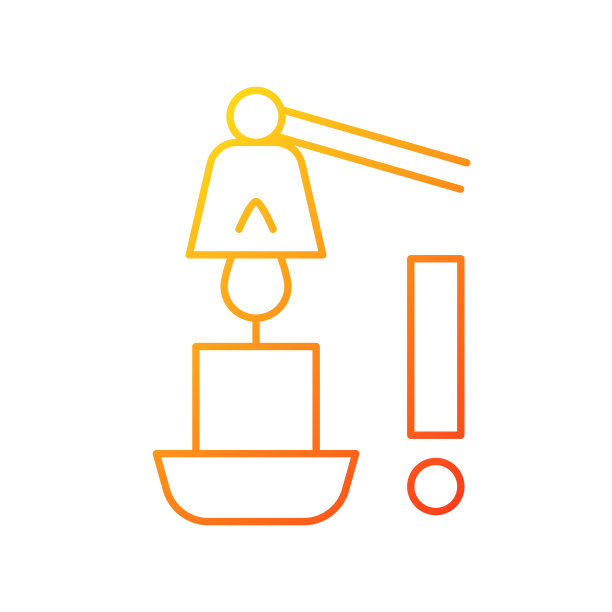 使用蜡烛烛火渐变线性矢量手动标签图标图片下载