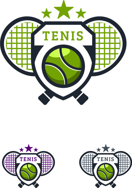 网球运动标志设计徽章网球徽章图片下载