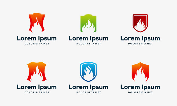 树立防火盾标志设计理念图片下载
