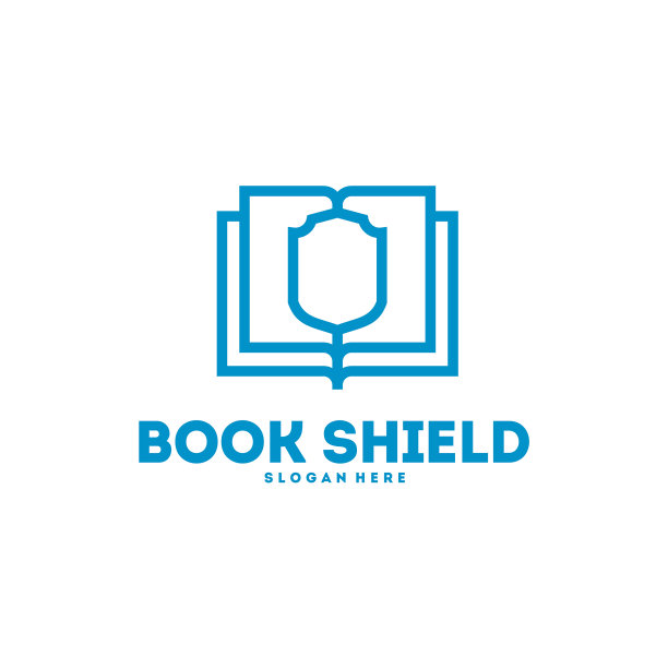 书盾标志设计教育标志符号图片下载