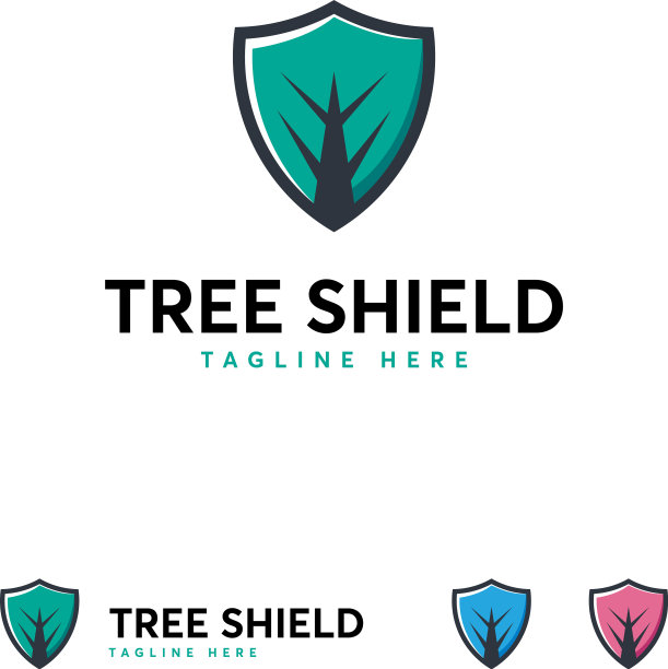 树盾标志模板自然盾标志图片下载
