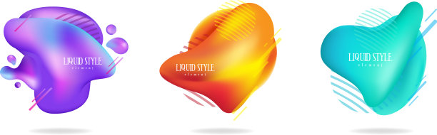 设置抽象液体形状流体设计图片下载